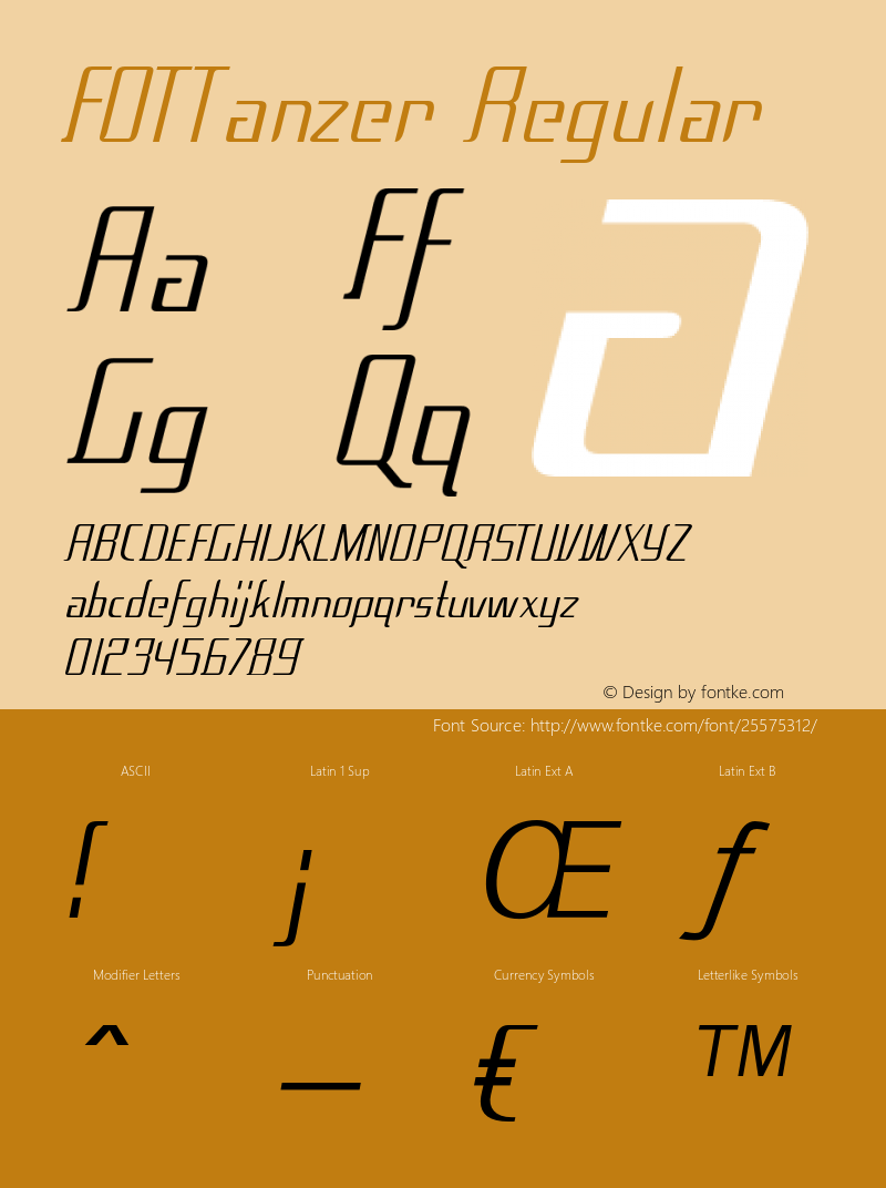 FOTTanzer Version 1.000 Font Sample