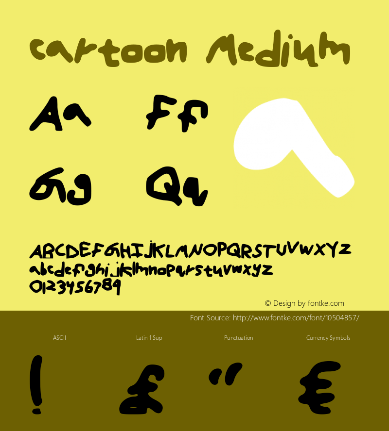 cartoon Medium Version 001.000 Font Sample