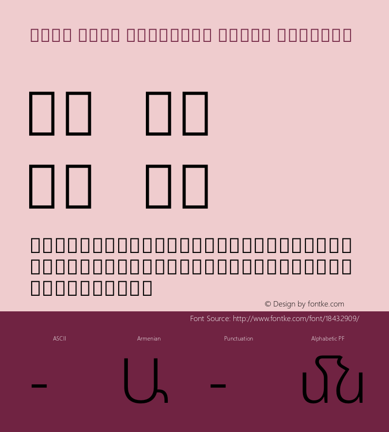 Noto Sans Armenian Light Regular Version 1.901 Font Sample