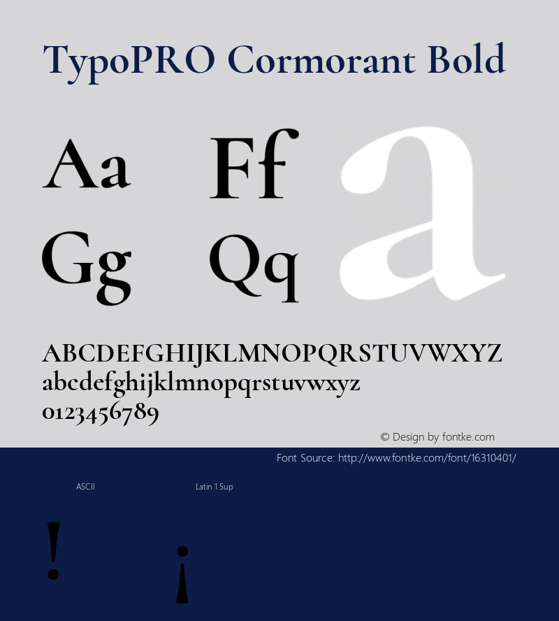 TypoPRO Cormorant Bold Version 2.001 Font Sample