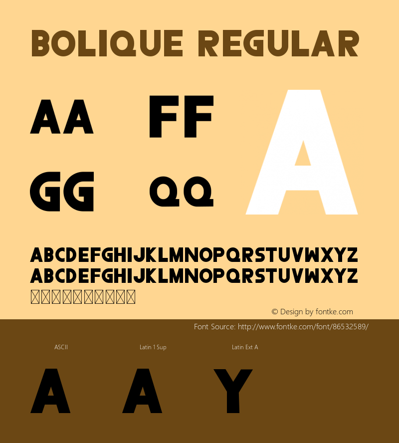 Bolique Version 1.003;Fontself Maker 3.5.2 Font Sample