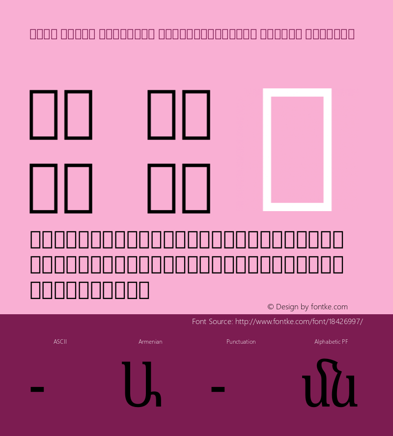 Noto Serif Armenian ExtraCondensed Medium Regular Version 1.901 Font Sample