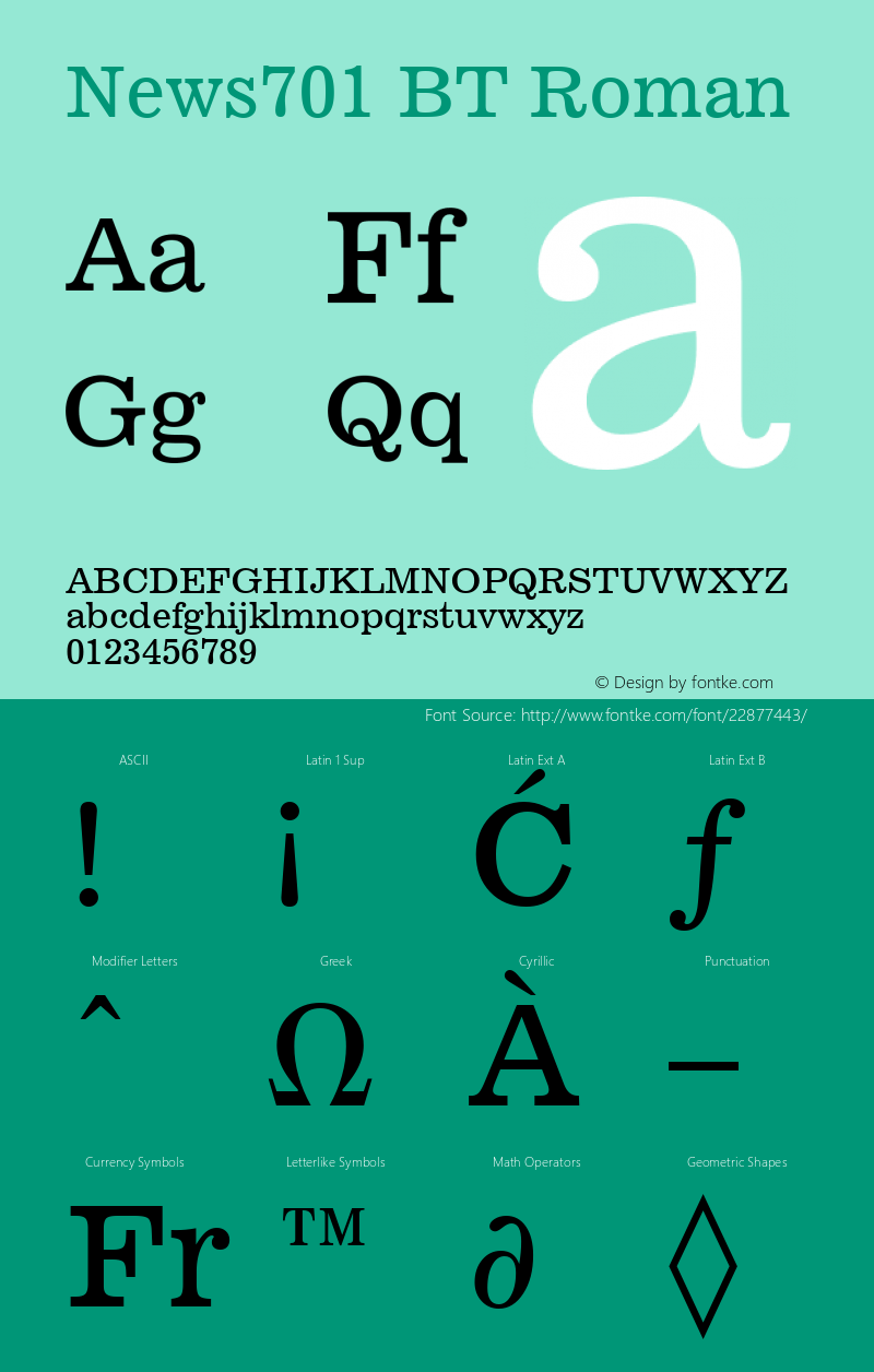 News 701 BT mfgpctt-v1.57 Thursday, February 18, 1993 3:43:50 pm (EST) Font Sample