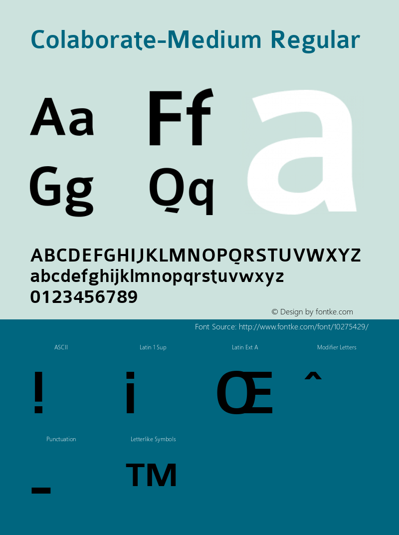 Colaborate-Medium Regular 001.000 Font Sample