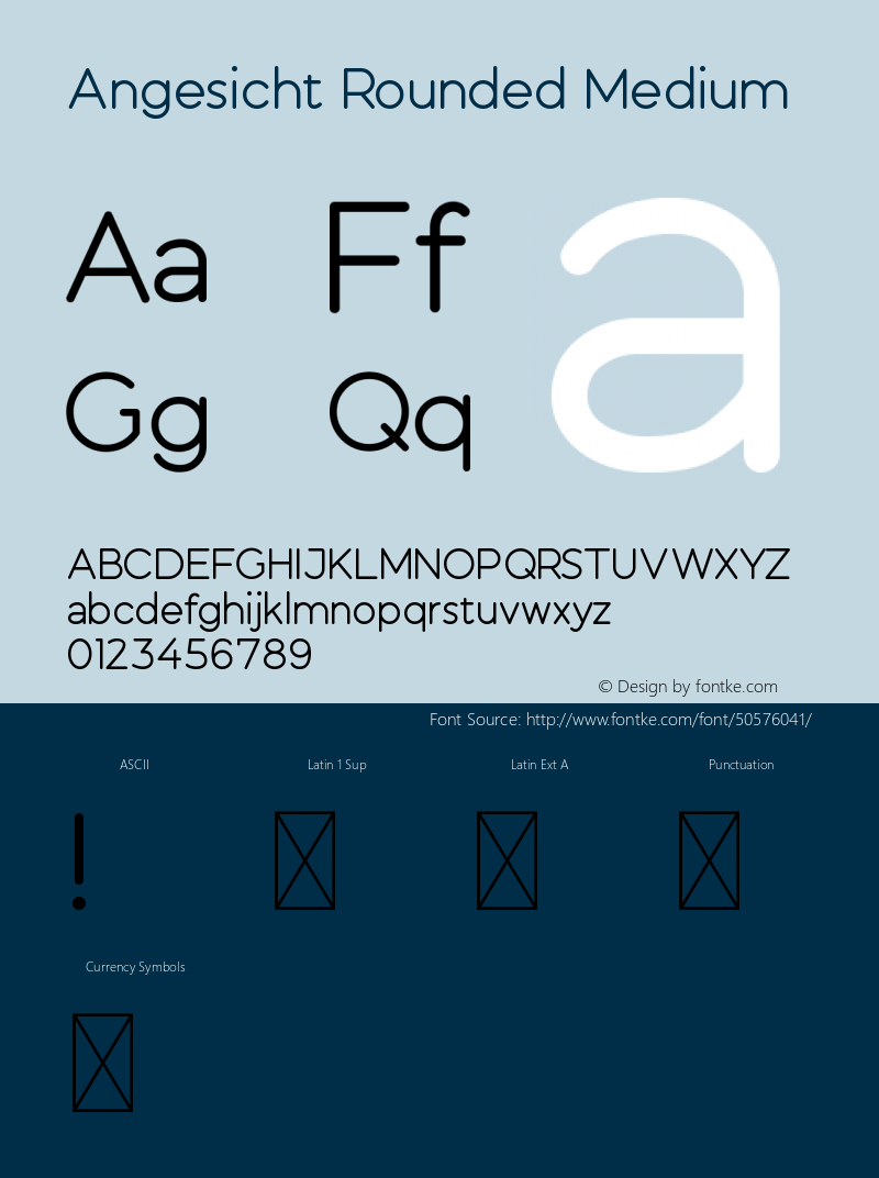 Angesicht Rounded Medium Version 1.002;Fontself Maker 3.4.0 Font Sample