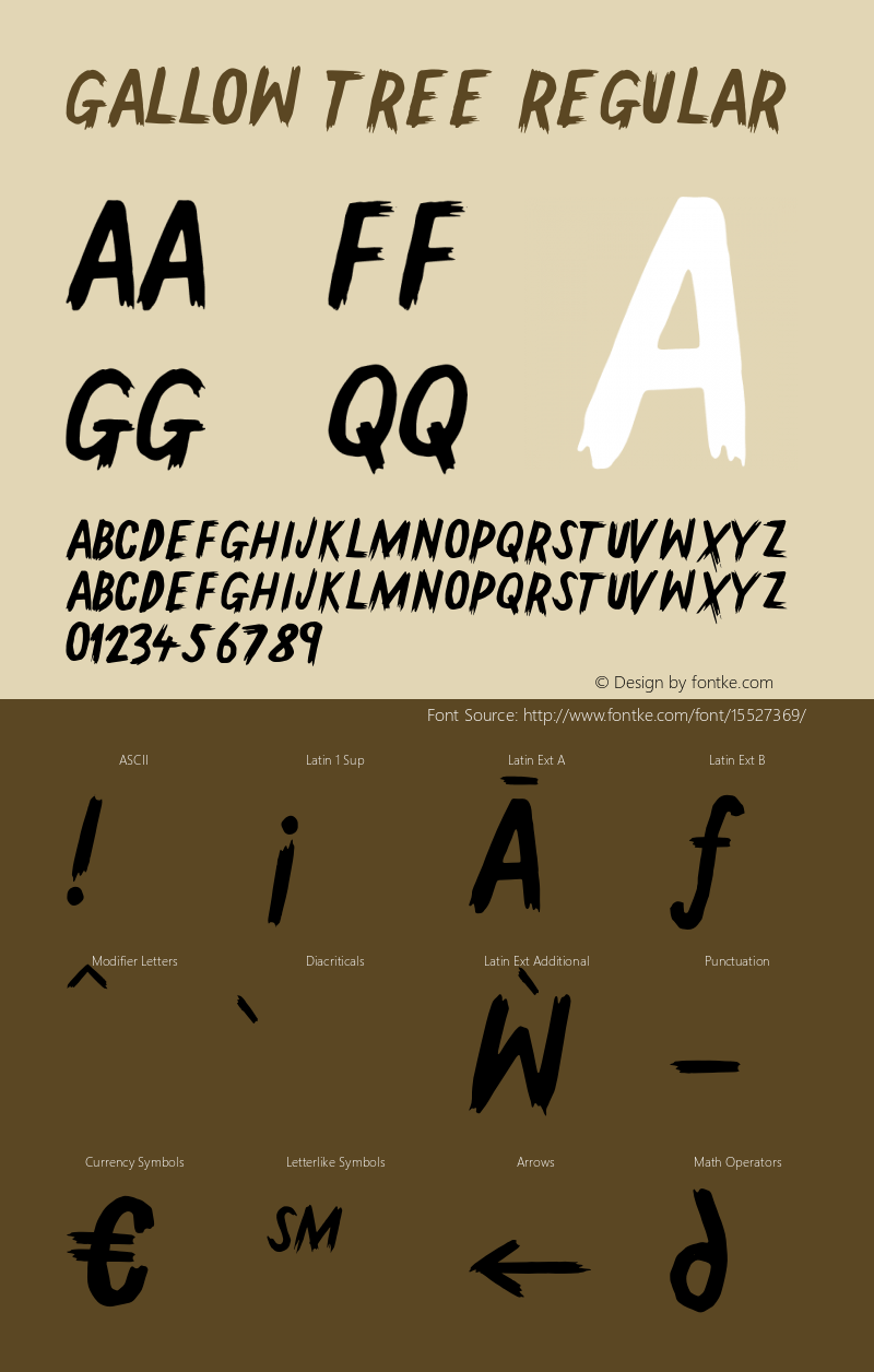 Gallow Tree Regular Version 1.000;PS 001.000;hotconv 1.0.70;makeotf.lib2.5.58329 Font Sample