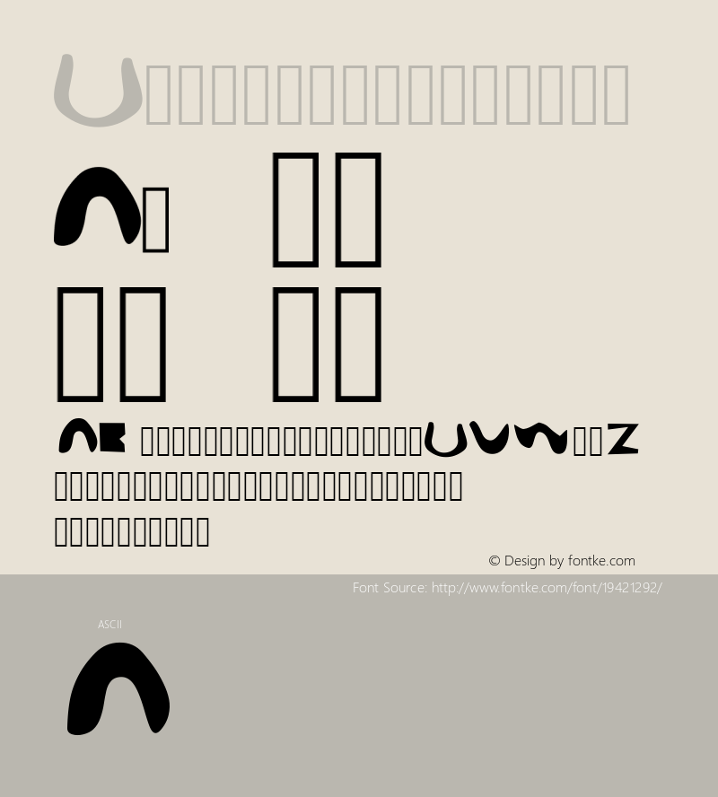 Untitled1 Version 001.000 Font Sample