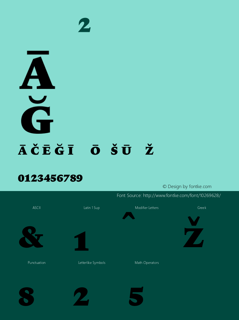 LexiconNo2RomanF Roman 001.000 Font Sample