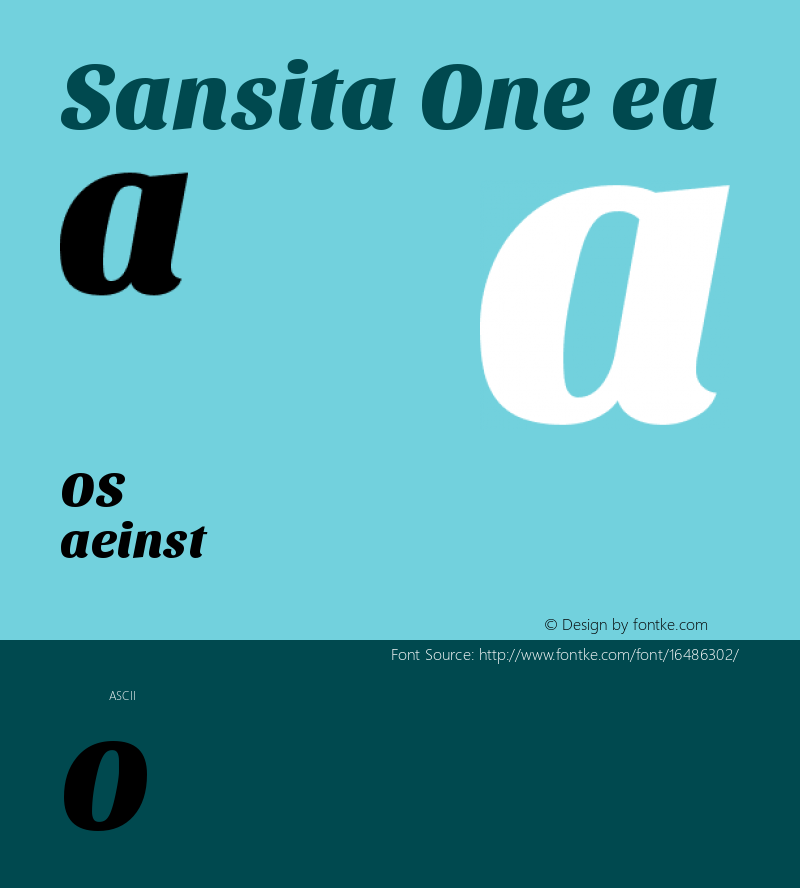 Sansita One Regular Version 1.001 Font Sample