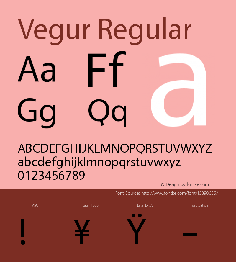 Vegur Regular 0.602 Font Sample