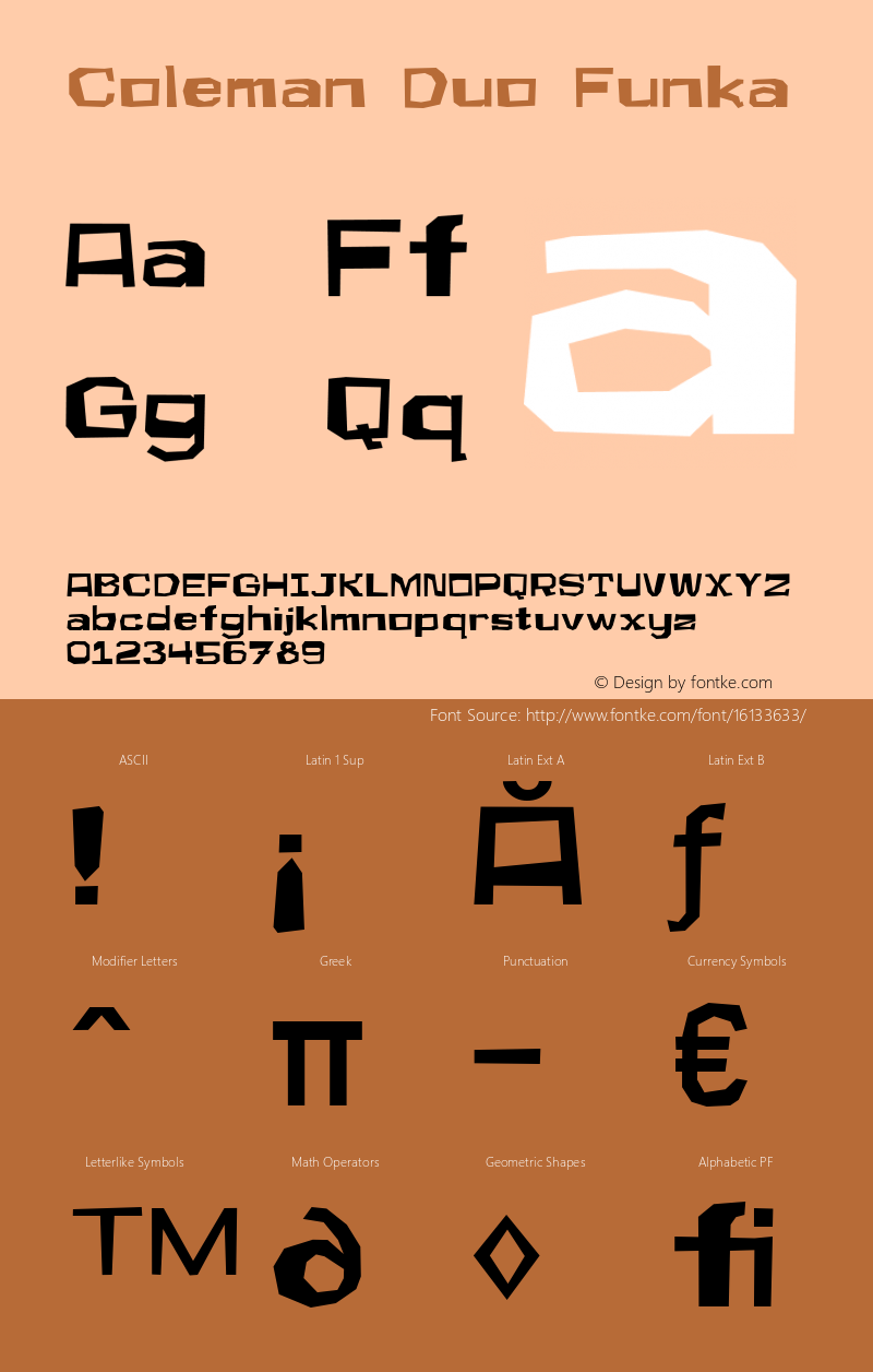 Coleman Duo Funka Version 001.001 Font Sample