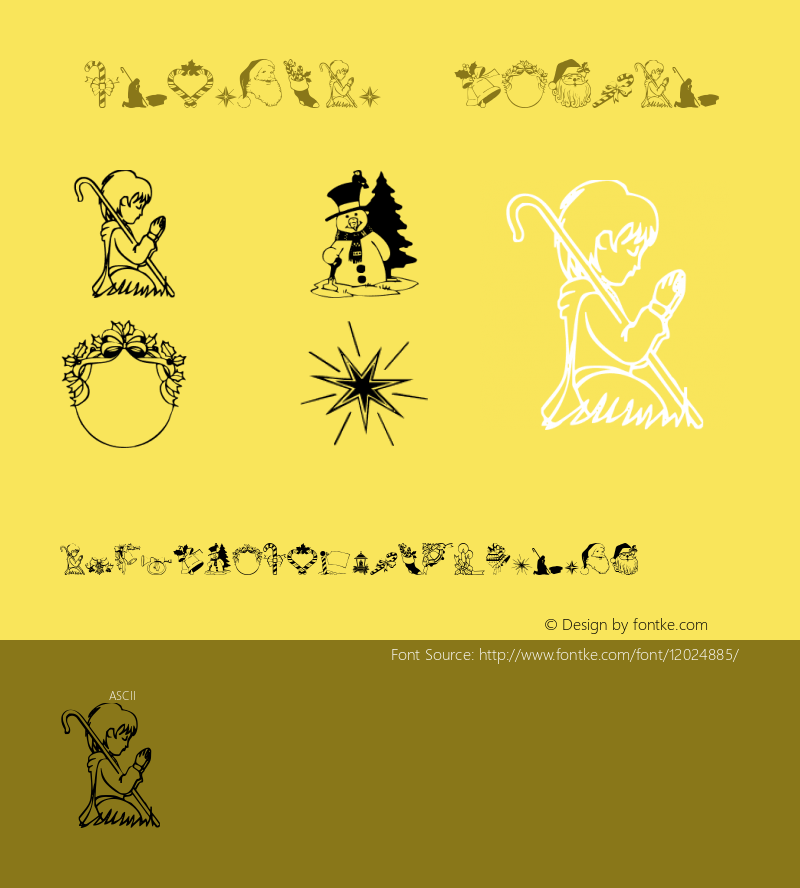 Christmas3 Regular 1998; 1.0, initial release Font Sample