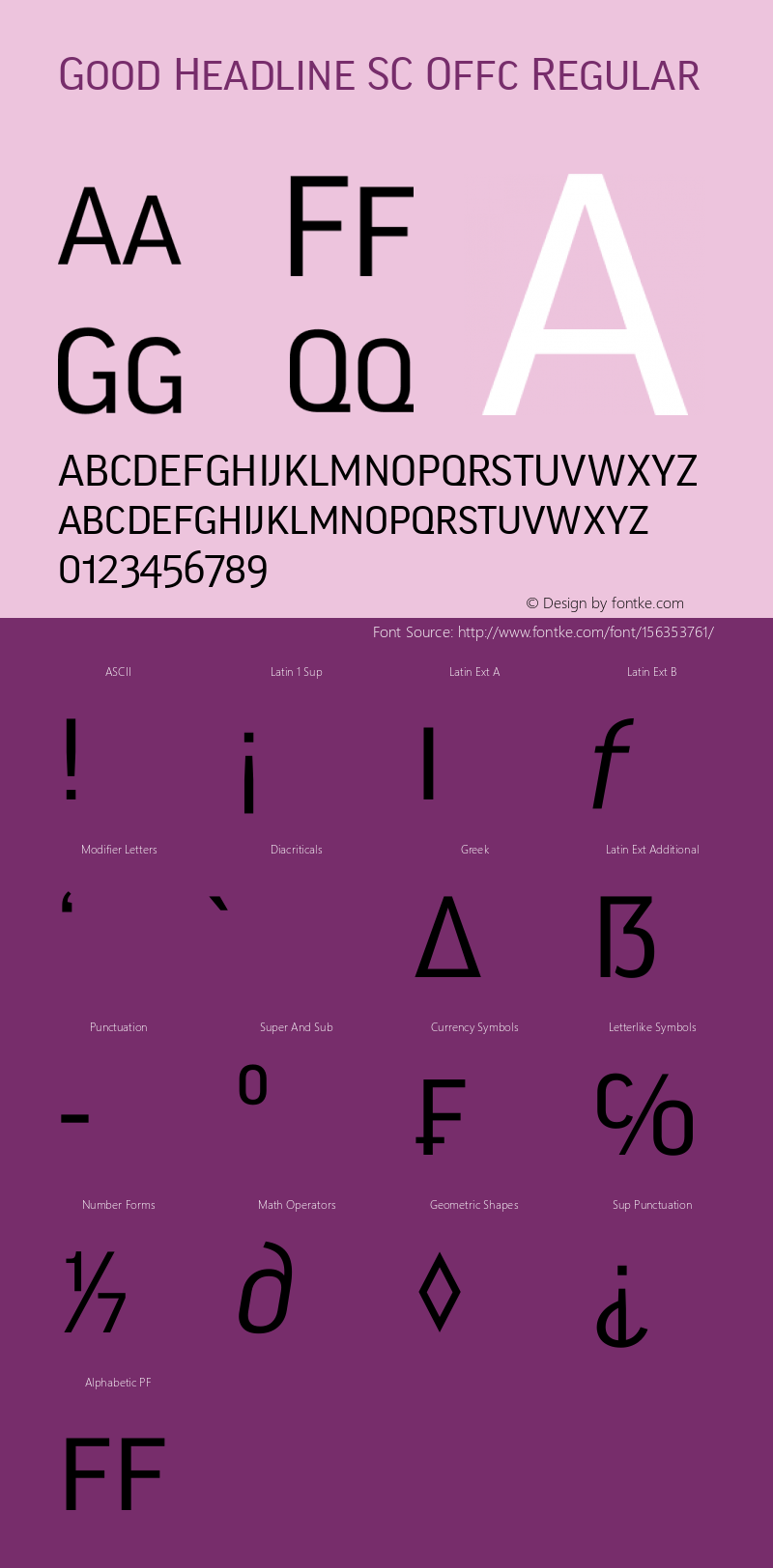 Good Head SC Offc Version 7.504; 2014; Build 1020 Font Sample