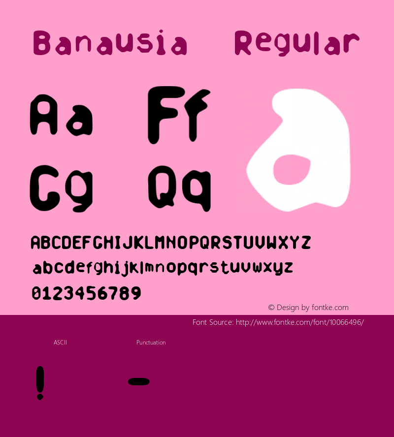 Banausia Regular Version 1.00 Font Sample