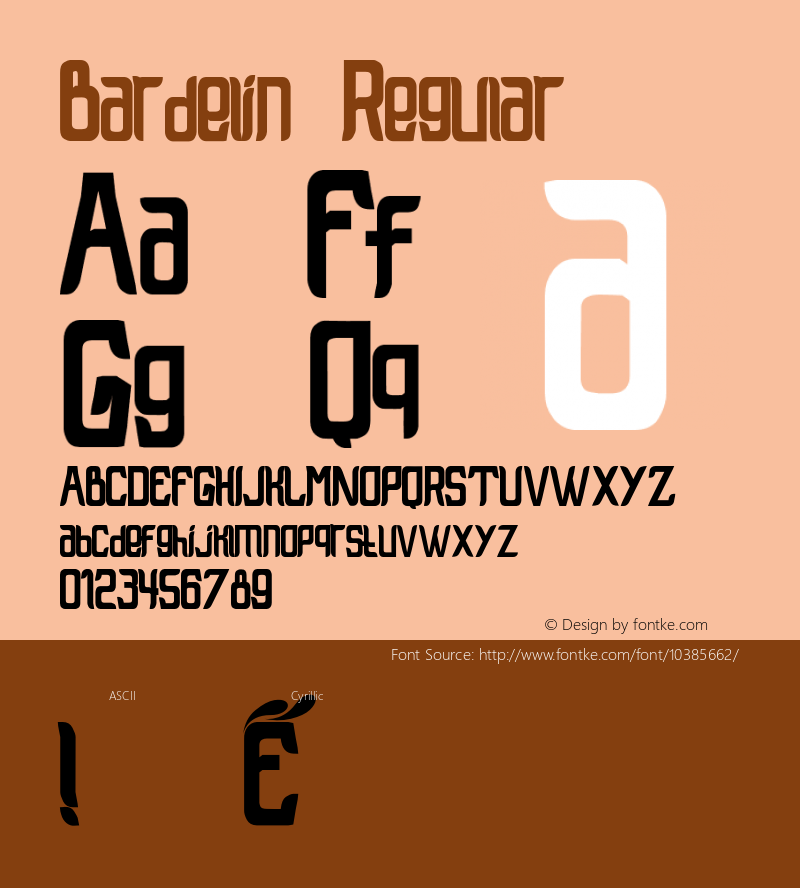 Bardelin Regular Version 1.000 http://twitter.com/MRfrukta Font Sample