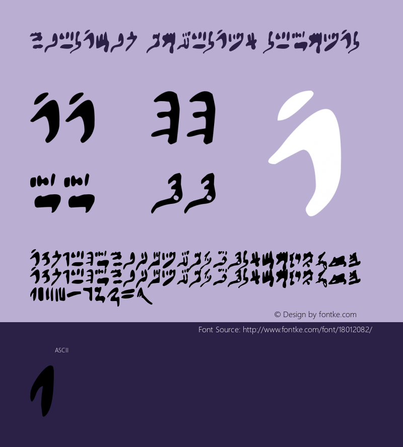 Hieratic Numerals Regular Version 1.000 Font Sample