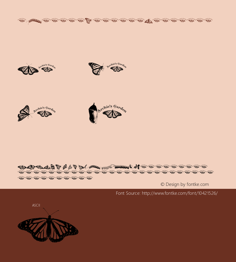 WL Royal Flutter Dingbats Version 1.000 Font Sample