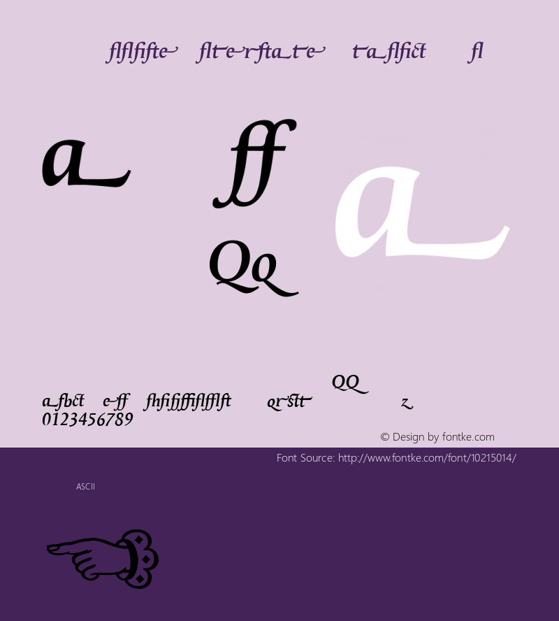 ApollineAlternate ItalicBold Version 1.00 Font Sample