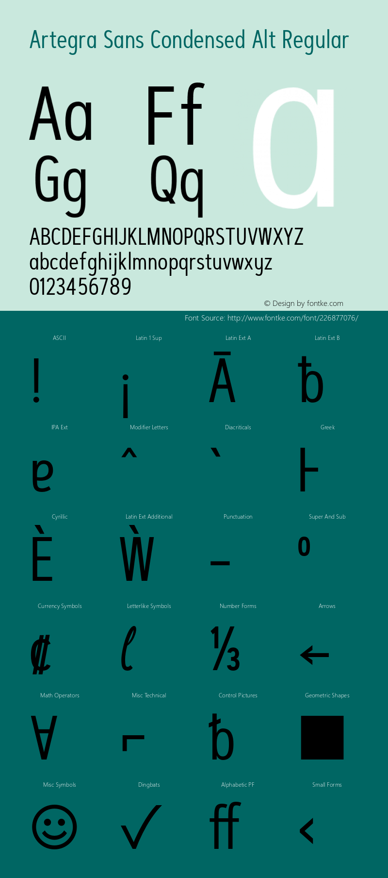 ArtegraSansCondensedAlt-Reg Version 1.00;com.myfonts.easy.artegra.artegra-sans.alt-cond-regular.wfkit2.version.4Ko6图片样张