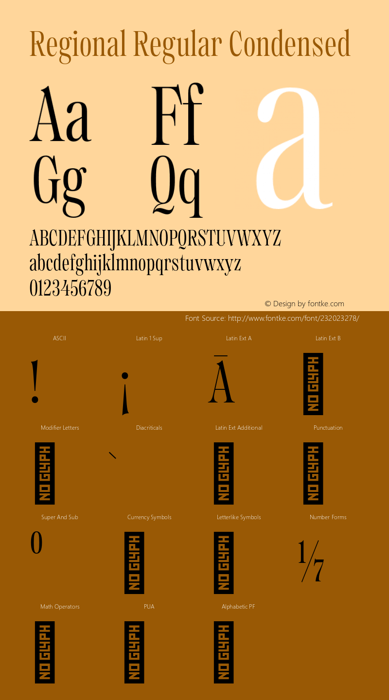 Regional Regular Condensed Version 1.000;hotconv 1.0.109;makeotfexe 2.5.65596图片样张