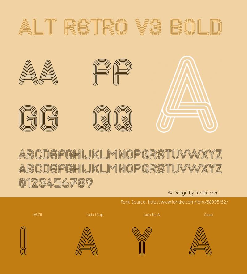 Alt Retro V3 Bold Version 1.002;Fontself Maker 3.5.1 Font Sample