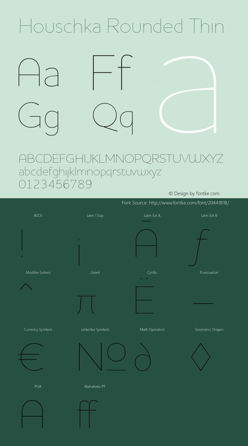 Houschka Rounded Thin 001.000 Font Sample