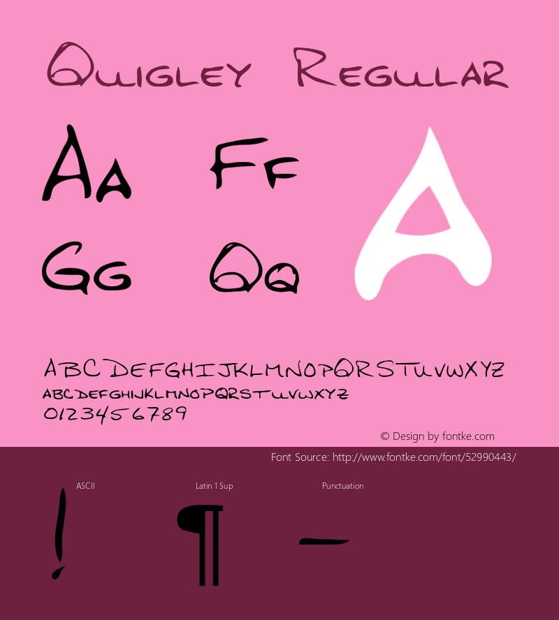 Quigley Altsys Metamorphosis:12/7/94 {DfLp-URBC-66E7-7FBL-FXFA} Font Sample