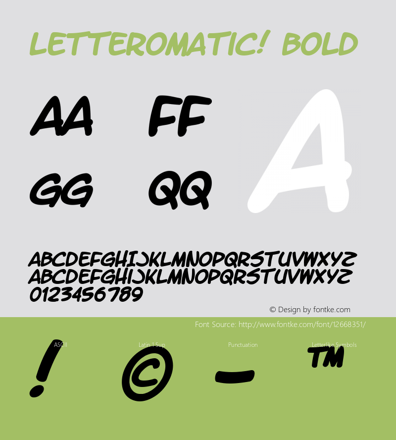 LetterOMatic! Bold Macromedia Fontographer 4.1 9/22/00 Font Sample