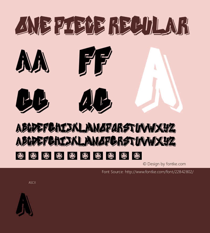 ONE PIECE Version 1.0 Font Sample