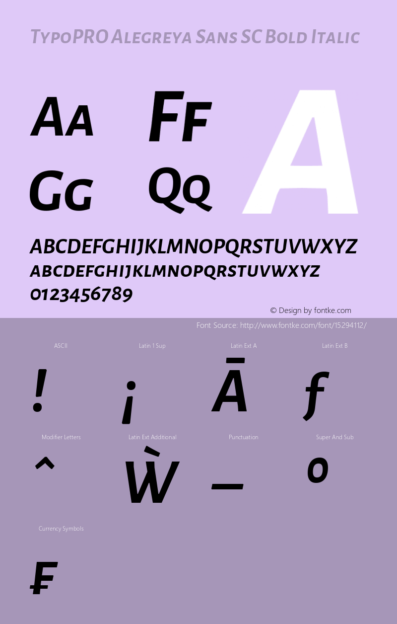 TypoPRO Alegreya Sans SC Bold Italic Version 1.000;PS 001.000;hotconv 1.0.70;makeotf.lib2.5.58329 DEVELOPMENT Font Sample