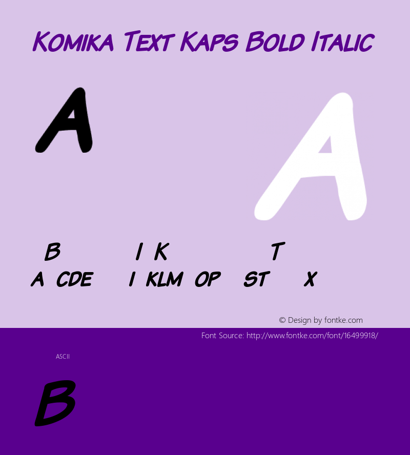 Komika Text Kaps Bold Italic 2.0 Font Sample