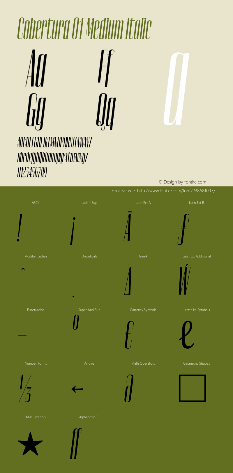 Cobertura 01 Medium Italic Version 4.001图片样张