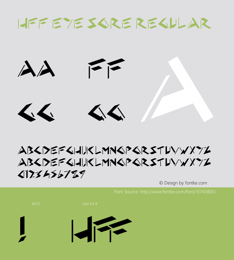 HFF Eye Sore Regular Version 1.000 Font Sample