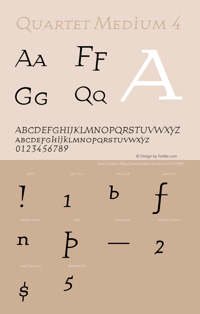 Quartet-Medium4 001.000 Font Sample