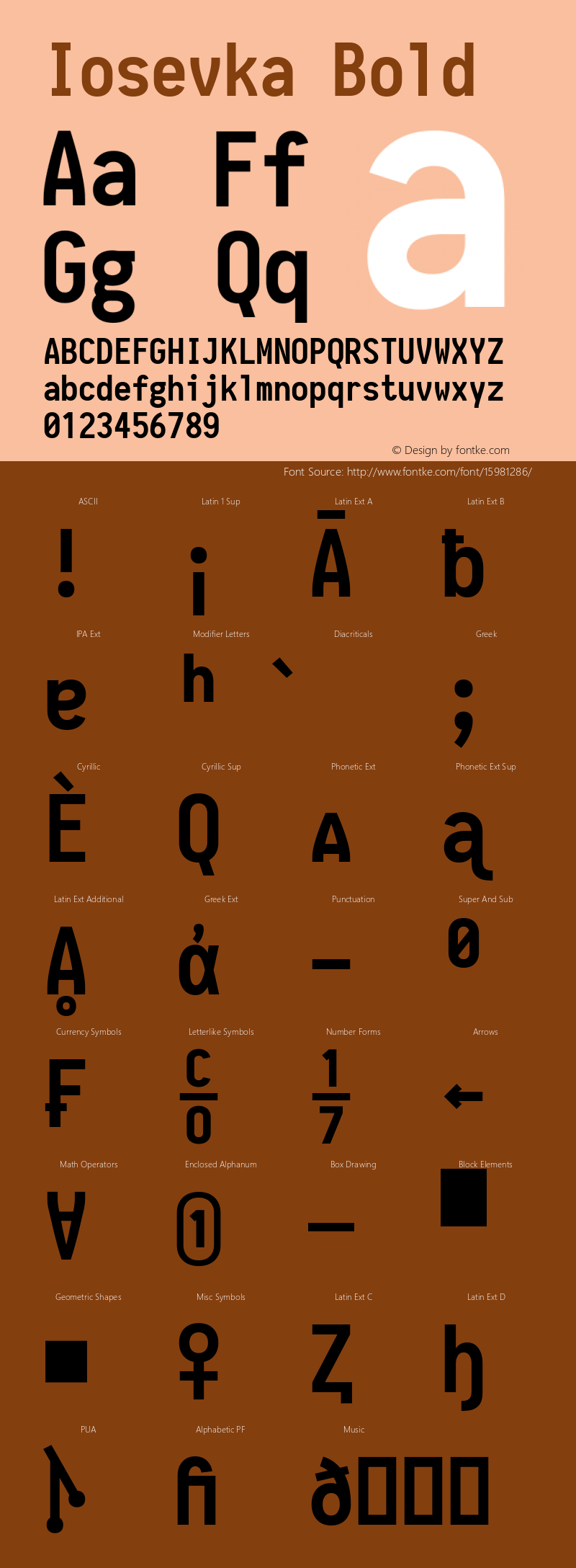 Iosevka Bold 1.2.0; ttfautohint (v1.4.1) Font Sample