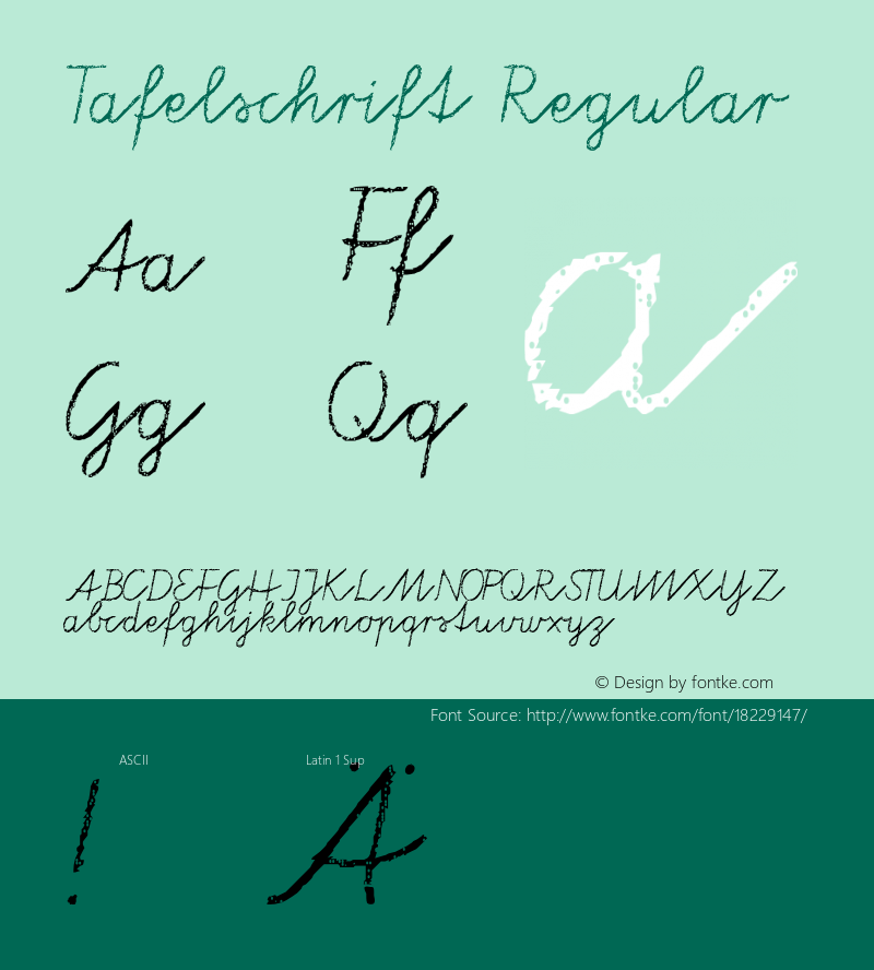 Tafelschrift Regular 001.000 Font Sample