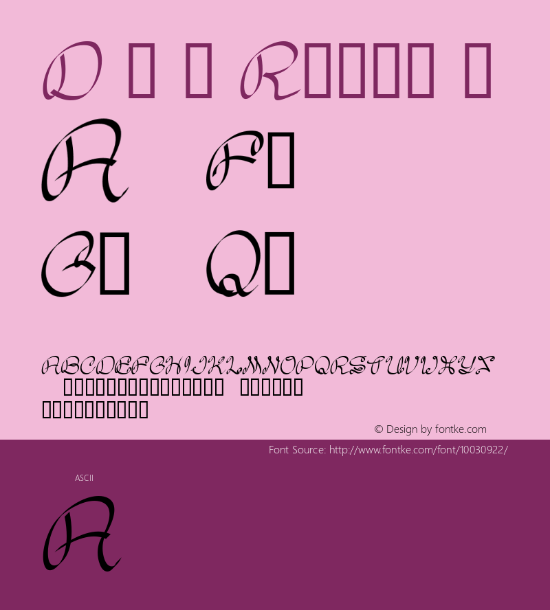 Daisy Regular Macromedia Fontographer 4.1.3 5/14/97 Font Sample