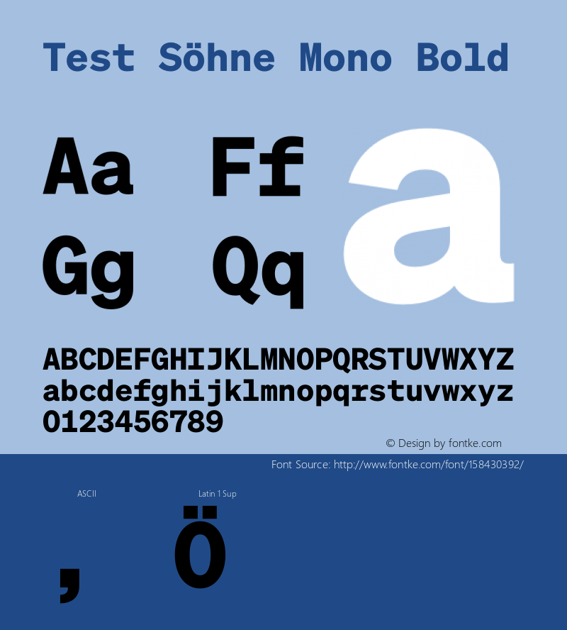Test Söhne Mono Bold Version 1.108;hotconv 1.0.116;makeotfexe 2.5.65601 Font Sample