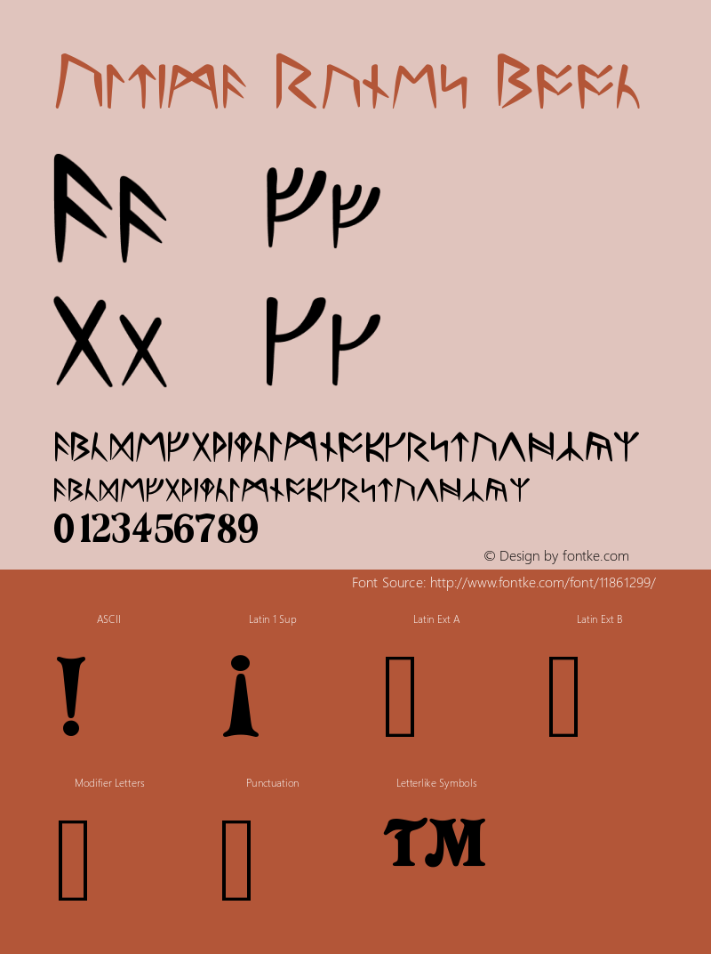 Ultima Runes Book Version 1.0 Font Sample