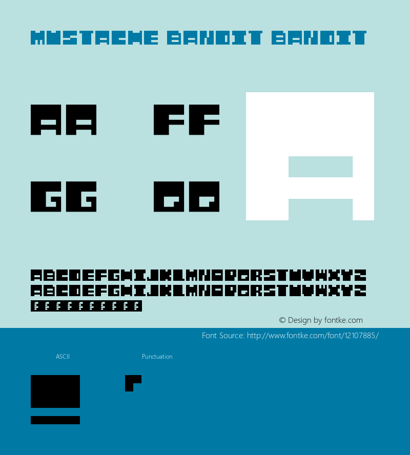 Mustache Bandit Bandit Version 1.0 Font Sample