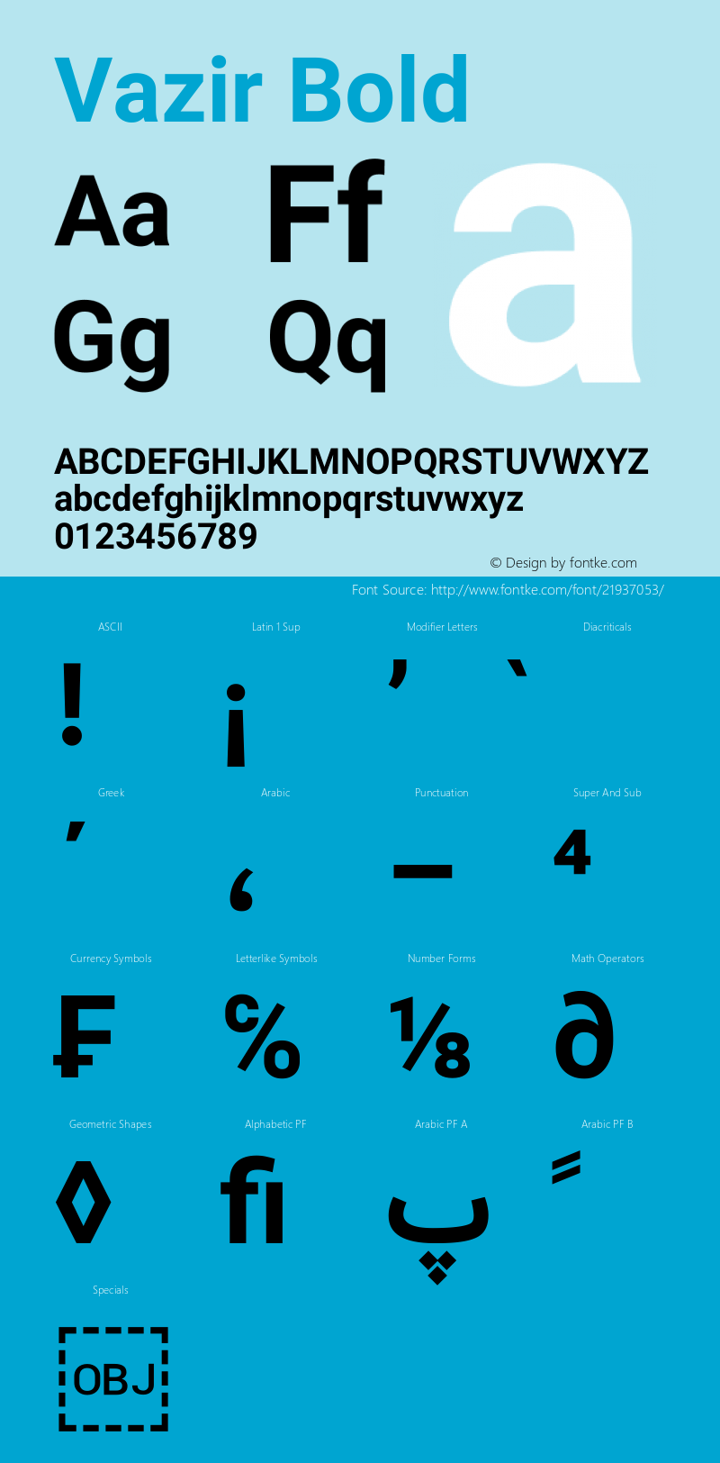 Vazir Bold Version 10.0.0 Font Sample