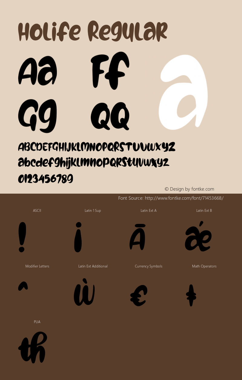 Holife Version 1.000 Font Sample