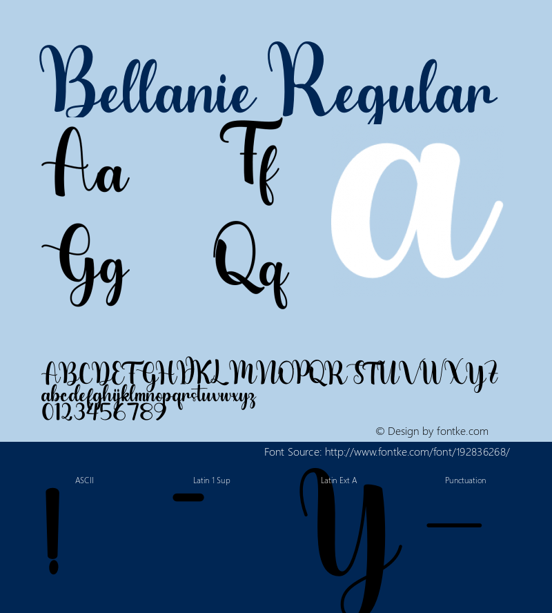 Bellanie Version 1.005;Fontself Maker 3.5.4图片样张