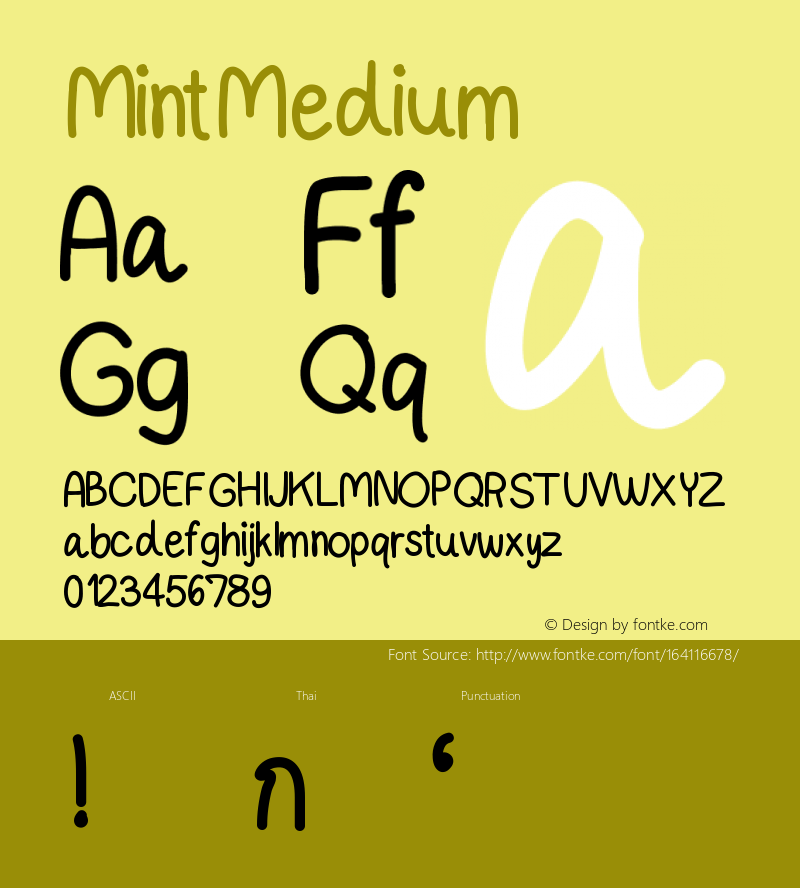 Mint Version 001.000 Font Sample