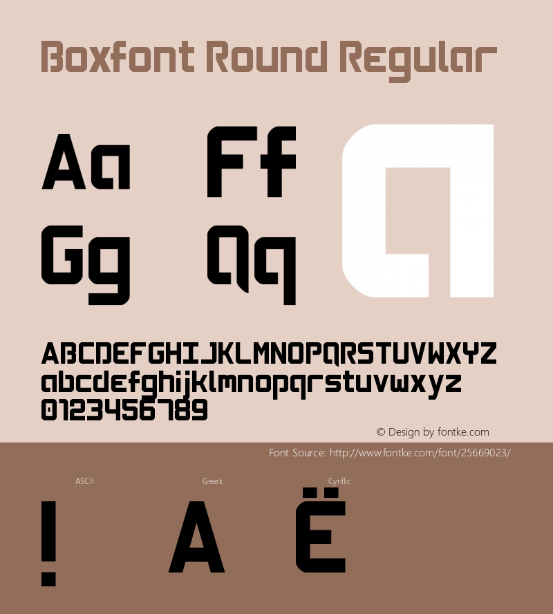 Boxfont Round Version 1.5; 2018 Font Sample