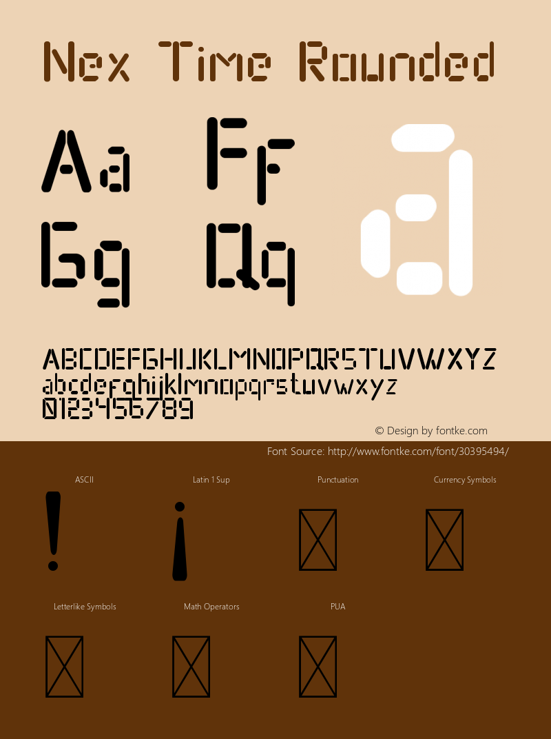 Nex Time Rounded Version 1.002;Fontself Maker 3.1.2 Font Sample