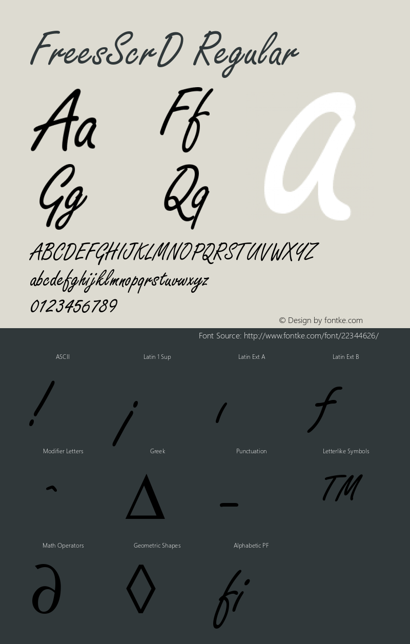 FreestyleScriptD 001.002 Font Sample