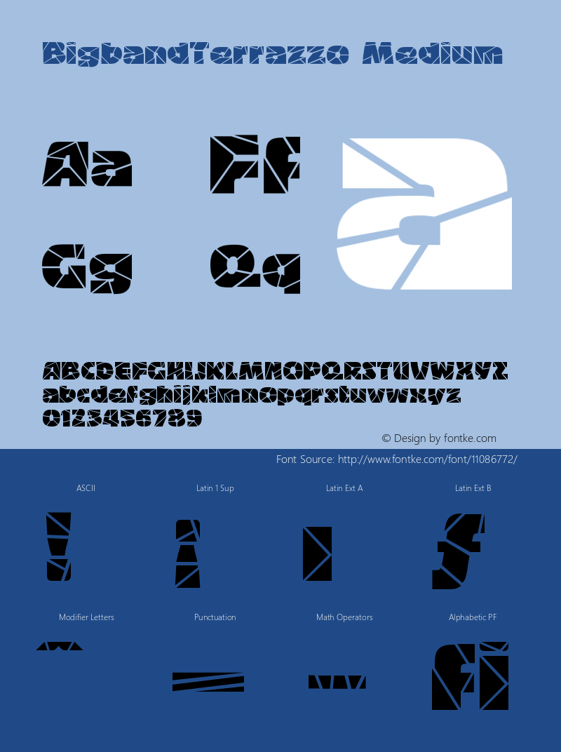 BigbandTerrazzo Medium Version 001.000 Font Sample