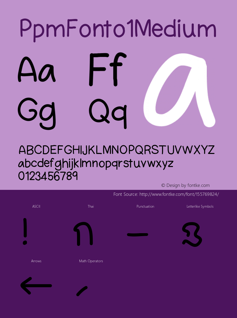 PpmFonto1 Version 001.000 Font Sample