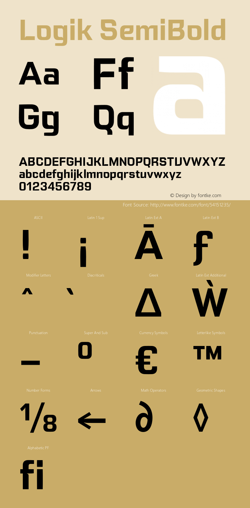 Logik SemiBold Version 1.000;hotconv 1.0.109;makeotfexe 2.5.65596 Font Sample